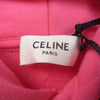CELINE セリーヌ 21SS 2Y499052H LOOSE HOODIE WHIT HOOD LOGO ルーズフィット フーディー ロゴ プルオーバー パーカー ピンク系 XS【極上美品】【中古】