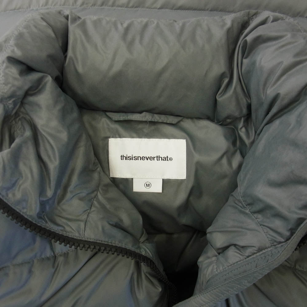 ディスイズネバーザット TN230OOWHS01 PERTEX T Down Jacket パーテックス ジップアップ ダウンジャケット グレー系 M【中古】