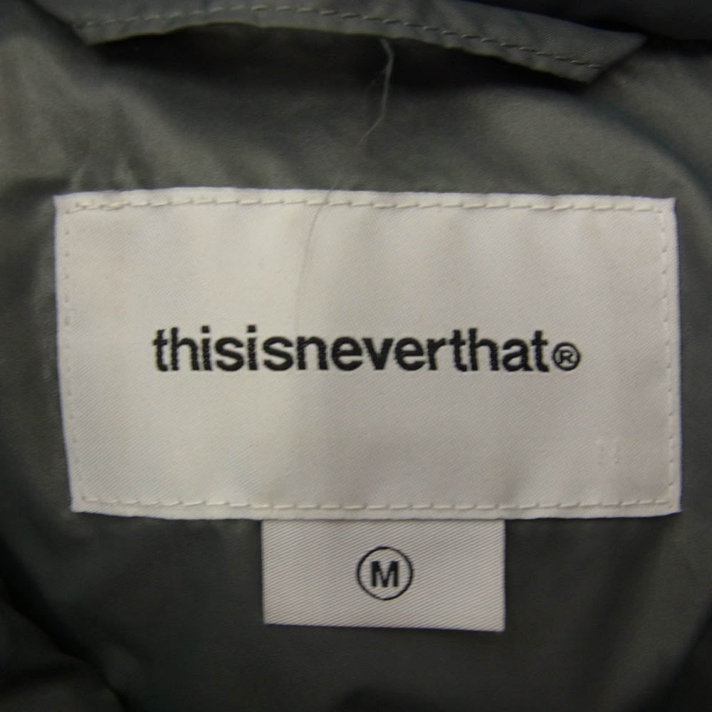 ディスイズネバーザット TN230OOWHS01 PERTEX T Down Jacket パーテックス ジップアップ ダウンジャケット グレー系 M【中古】