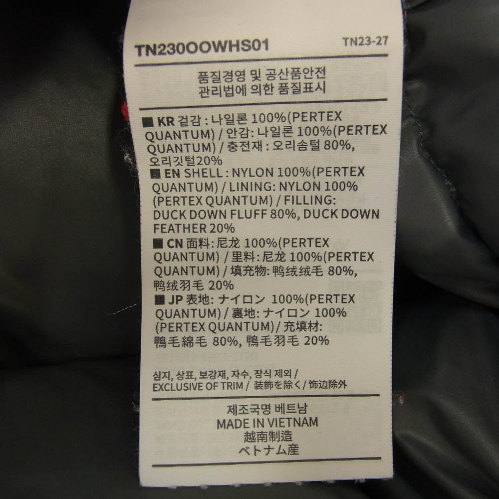 ディスイズネバーザット TN230OOWHS01 PERTEX T Down Jacket パーテックス ジップアップ ダウンジャケット グレー系 M【中古】