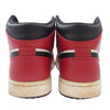 NIKE ナイキ 554724-069 AIR JORDAN 1 MID CHICAGO BLACK TOE エアジョーダン1 ミッド "シカゴ ブラック トゥ スニーカー レッド系 27.5cm【中古】