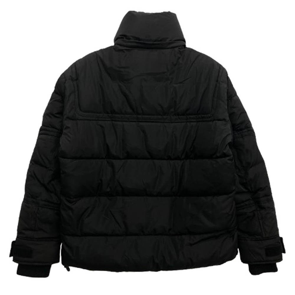 DIESEL ディーゼル W-RUSS-NEW スタンドカラー ナイロン 中綿 ジャケット ブラック系 S【中古】