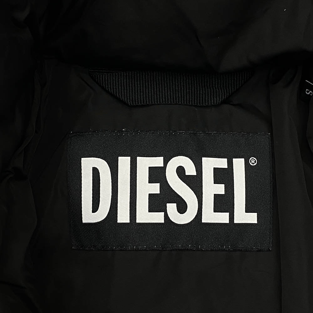 DIESEL ディーゼル W-RUSS-NEW スタンドカラー ナイロン 中綿 ジャケット ブラック系 S【中古】
