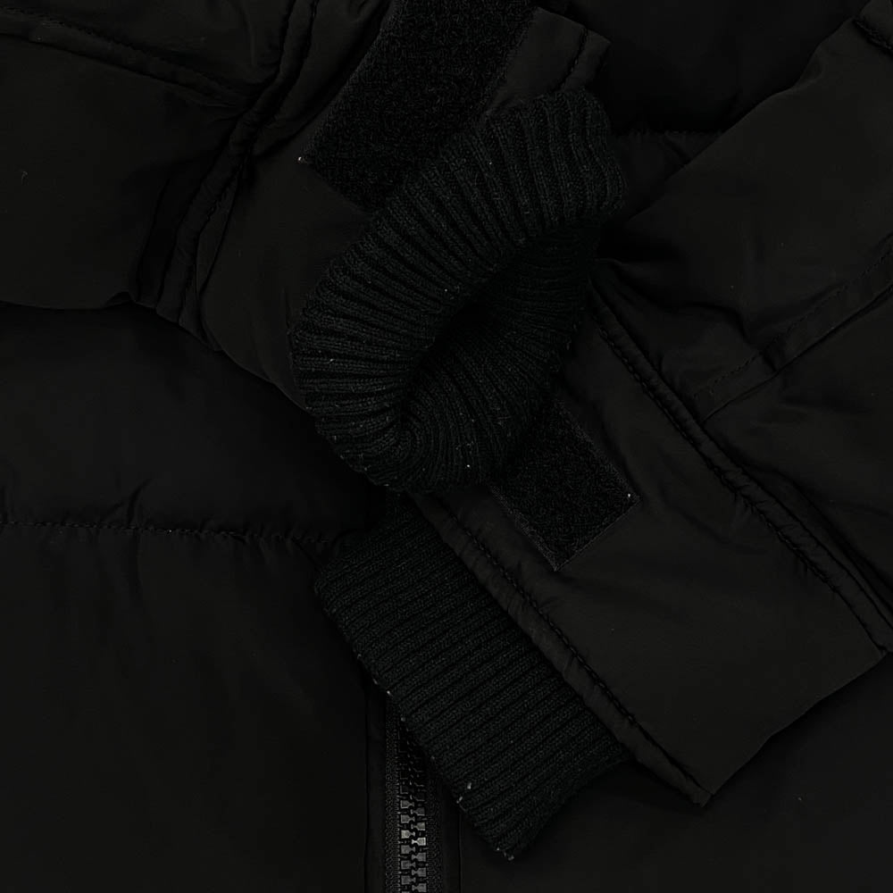 DIESEL ディーゼル W-RUSS-NEW スタンドカラー ナイロン 中綿 ジャケット ブラック系 S【中古】