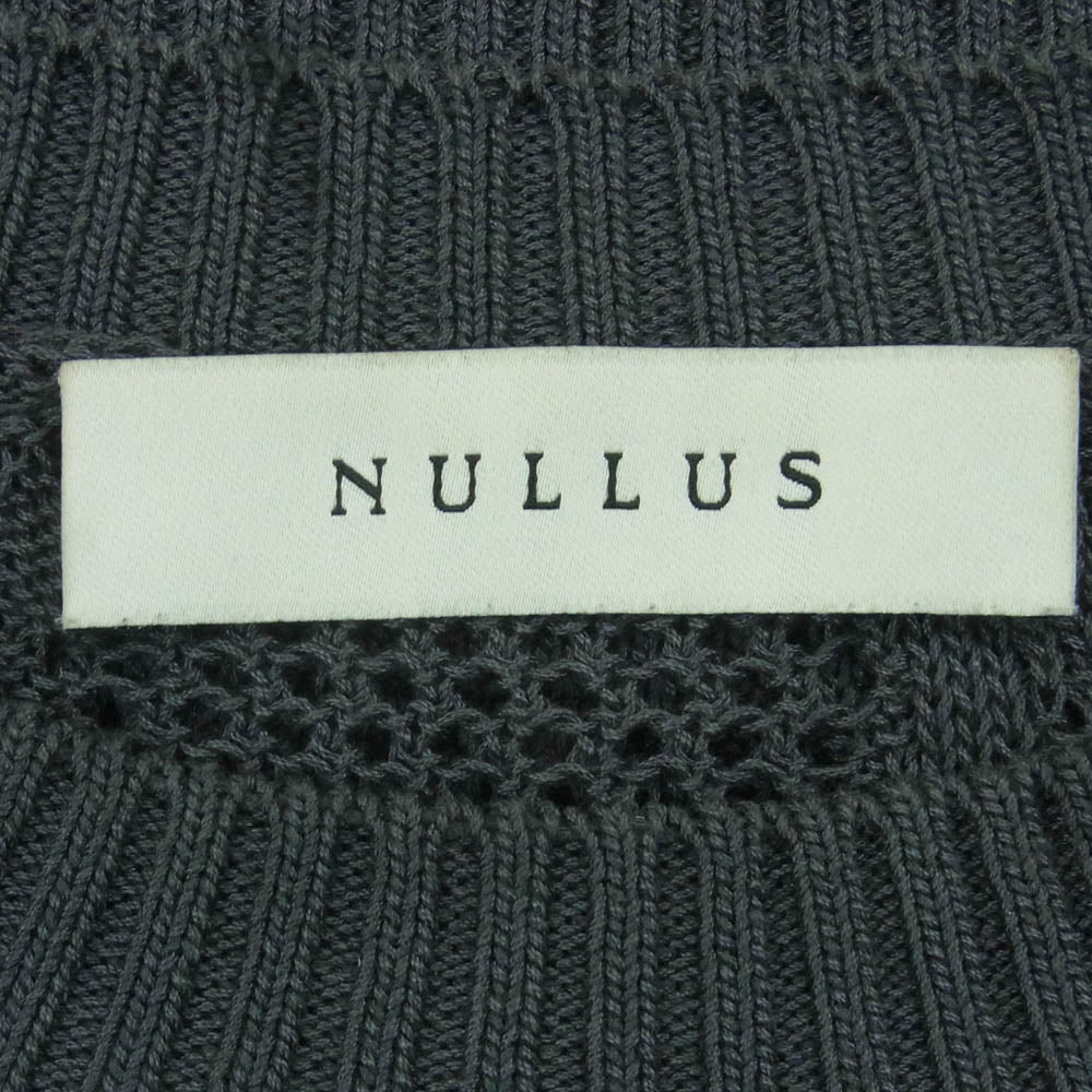 ヌルス NUSS25KNI001 Deconstructed Logenze Knitted Sweater 編み込み ニット セーター コットン グレー系 1【中古】