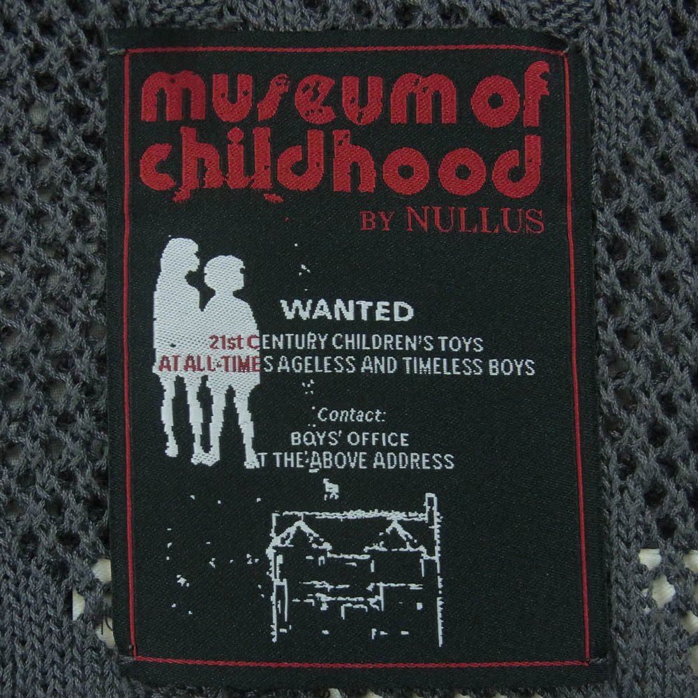 ヌルス NUSS25KNI001 Deconstructed Logenze Knitted Sweater 編み込み ニット セーター コットン グレー系 1【中古】