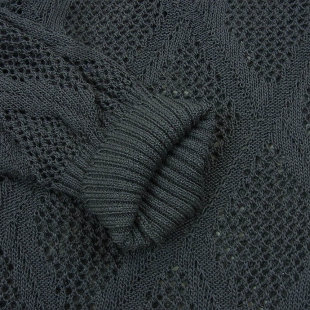 ヌルス NUSS25KNI001 Deconstructed Logenze Knitted Sweater 編み込み ニット セーター コットン グレー系 1【中古】