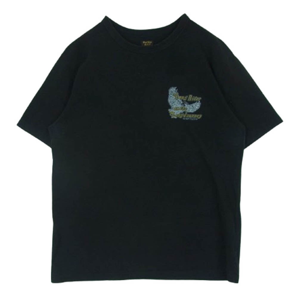 WESTRIDE ウエストライド バックプリント 半袖 Tシャツ コットン 日本製 ブラック系 40【中古】
