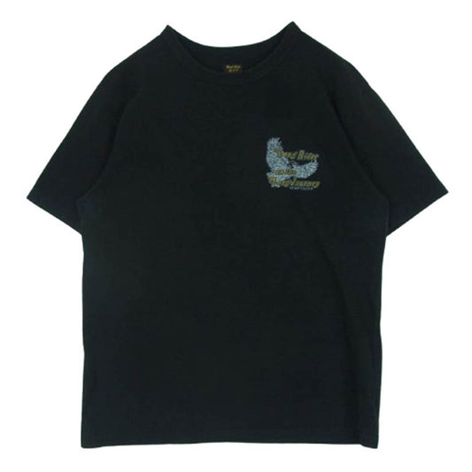 WESTRIDE ウエストライド バックプリント 半袖 Tシャツ コットン 日本製 ブラック系 40【中古】