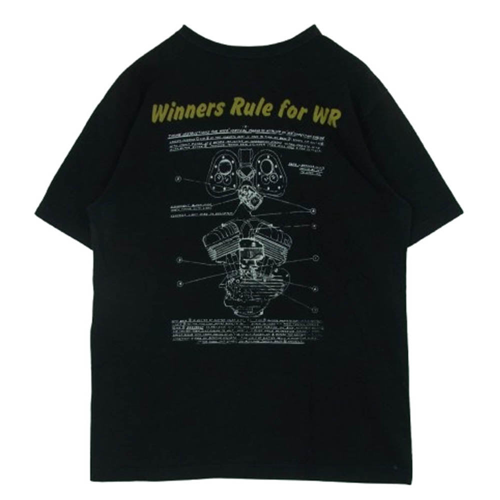 WESTRIDE ウエストライド プリント 半袖 Tシャツ コットン 日本製 ブラック系 38【中古】