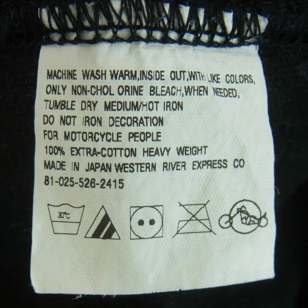 WESTRIDE ウエストライド プリント 半袖 Tシャツ コットン 日本製 ブラック系 38【中古】