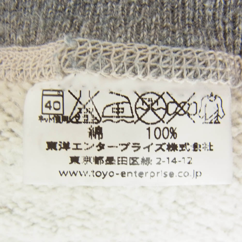 Buzz Rickson's バズリクソンズ フライングタイガー プリント 前V クルー スウェット グレー系 L【中古】