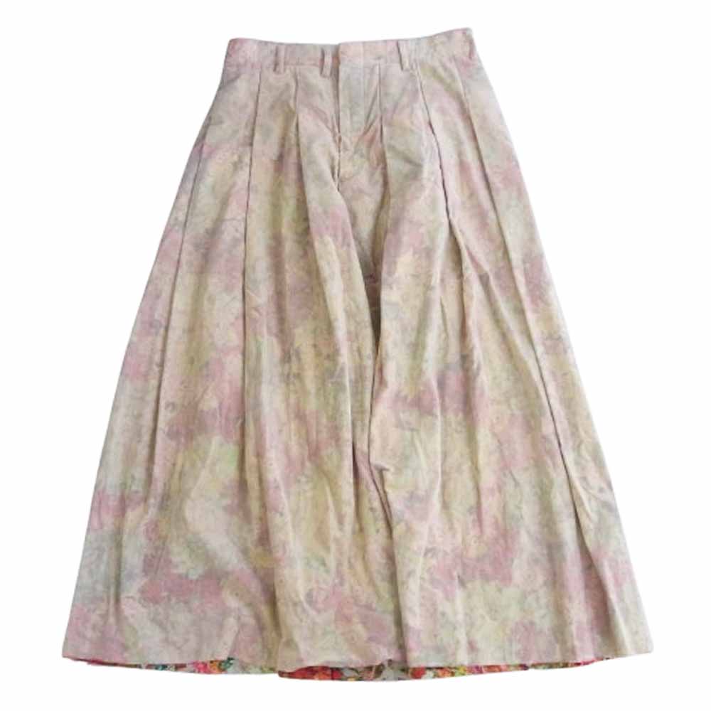 COMME des GARCONS コムデギャルソン × 村山留里子 奇麗の塊 04SS 本ライン AD2003 GM-S032 コットンモールスキン フラワー ロングスカート マルチカラー系 M【中古】
