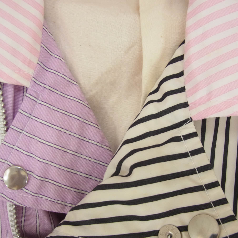 COMME des GARCONS HOMME PLUS コムデギャルソンオムプリュス PK-J119 AD20212 コットン ストライプ ダブル ライダース ジャケット マルチカラー系 S【中古】