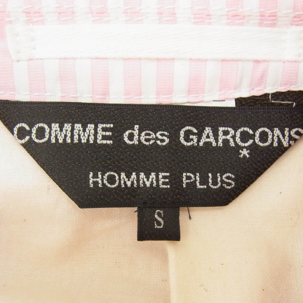 COMME des GARCONS HOMME PLUS コムデギャルソンオムプリュス PK-J119 AD20212 コットン ストライプ ダブル ライダース ジャケット マルチカラー系 S【中古】