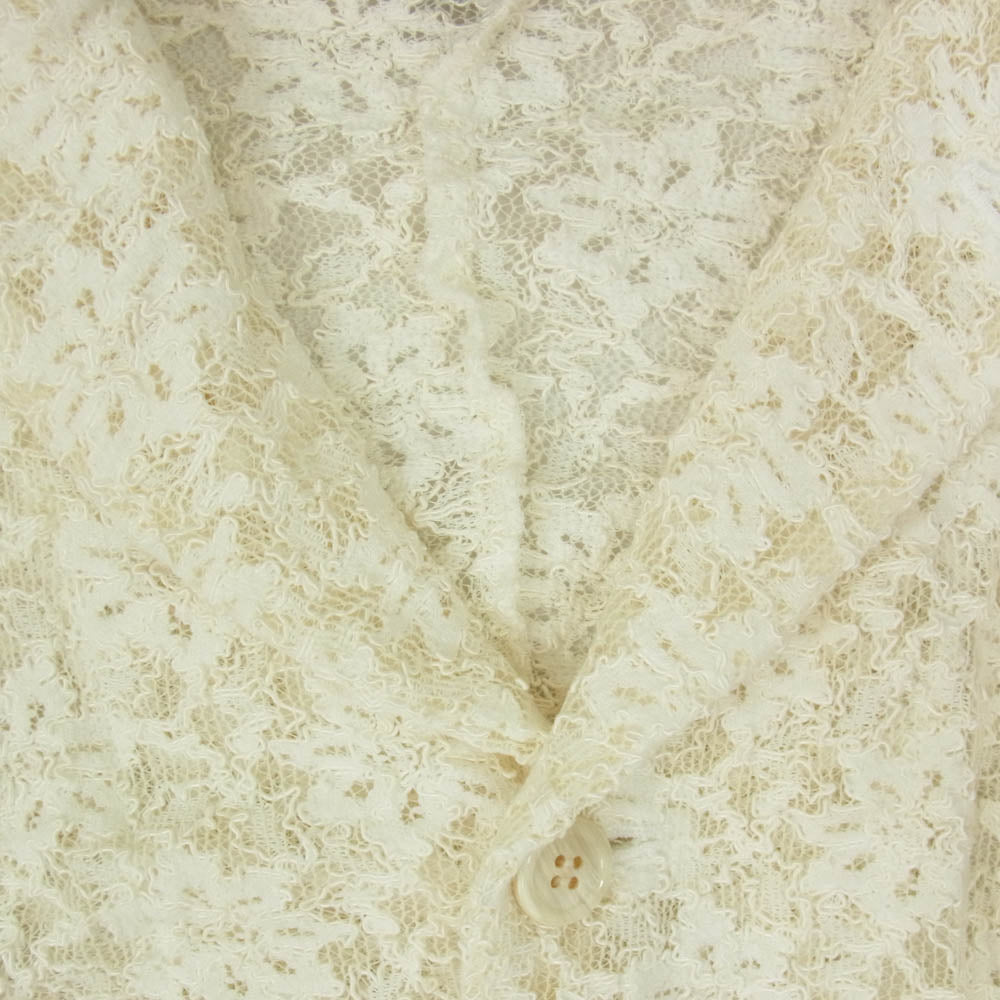 COMME des GARCONS コムデギャルソン AD2011 GI-J034 フラワー刺繍 総レース テーラードジャケット オフホワイト系 M【中古】