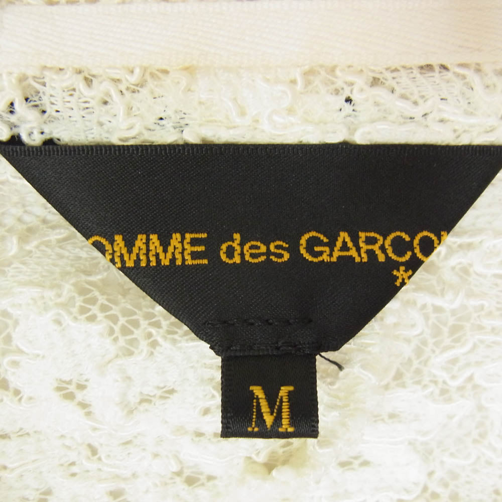 COMME des GARCONS コムデギャルソン AD2011 GI-J034 フラワー刺繍 総レース テーラードジャケット オフホワイト系 M【中古】