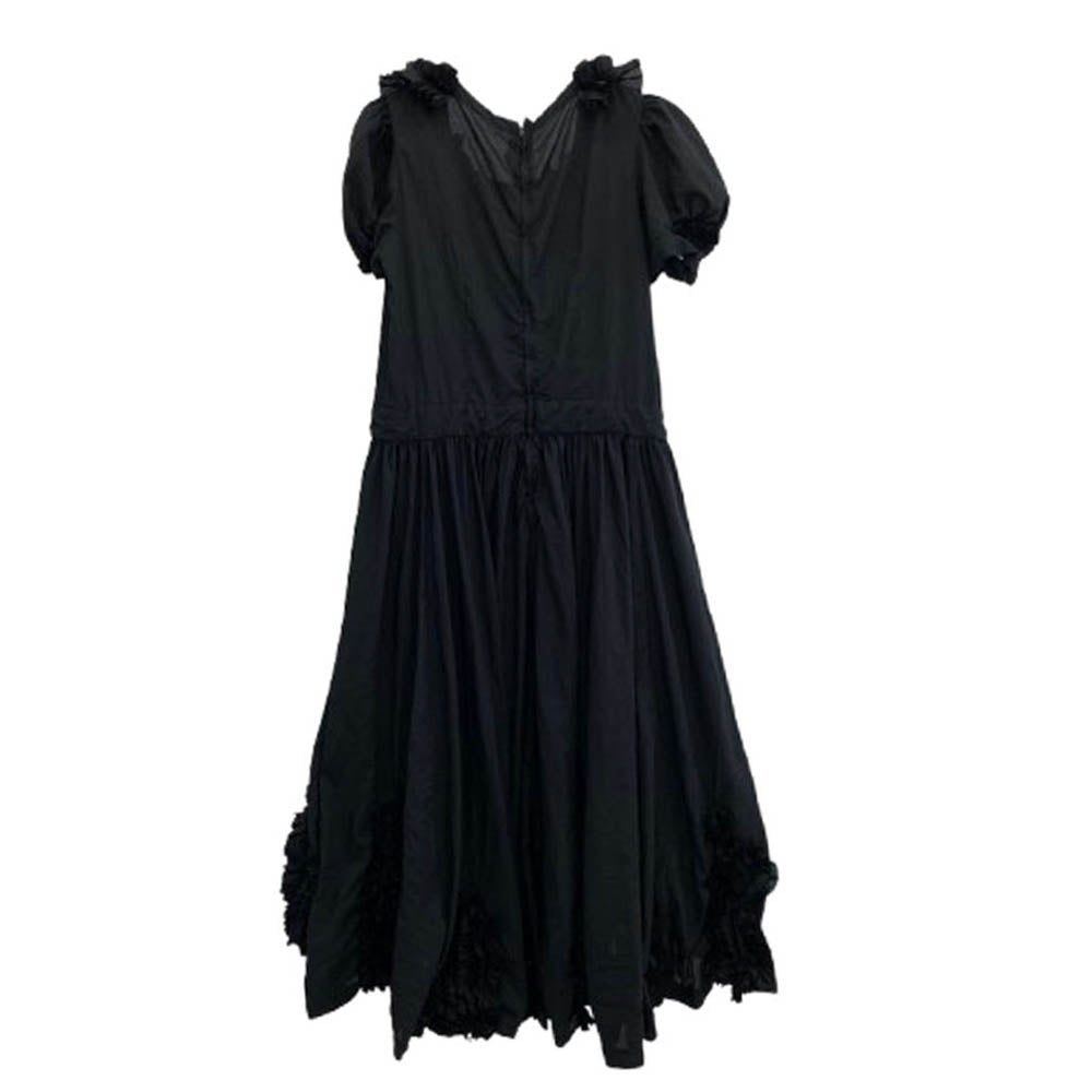 COMME des GARCONS コムデギャルソン AD2013 GM-O025 バックジップ フリル ロングワンピース ブラック系 S【中古】