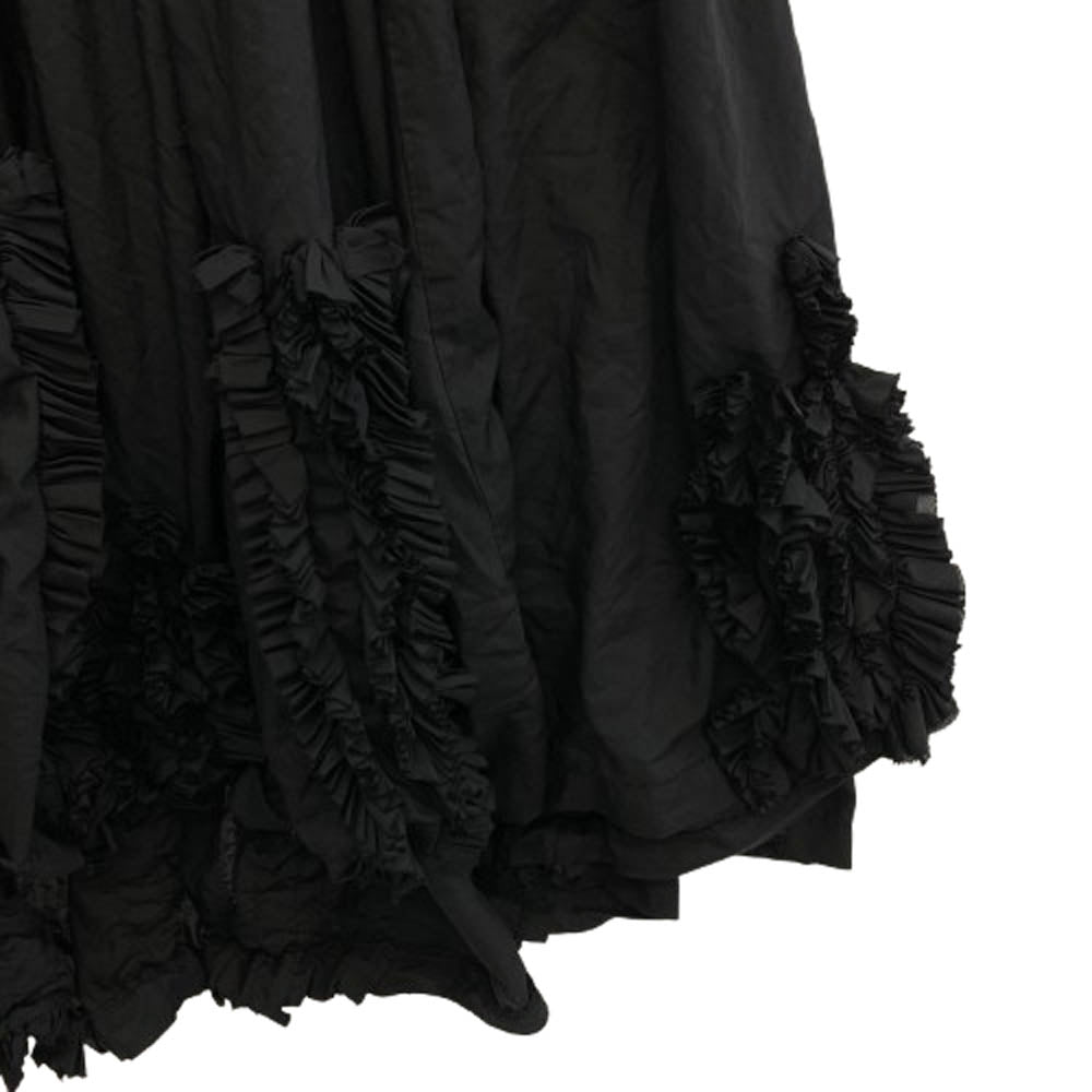 COMME des GARCONS コムデギャルソン AD2013 GM-O025 バックジップ フリル ロングワンピース ブラック系 S【中古】