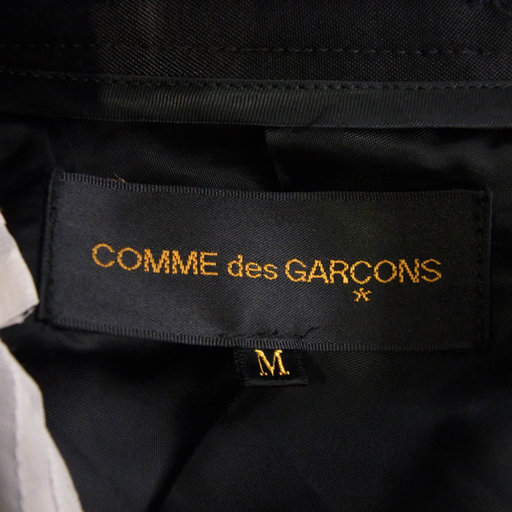 COMME des GARCONS コムデギャルソン 本ライン GP-J038 AD2005 丸襟 シアー切替 フリル ドッキング ジャケット ボレロ ブラック系 ブラウン系 M【中古】
