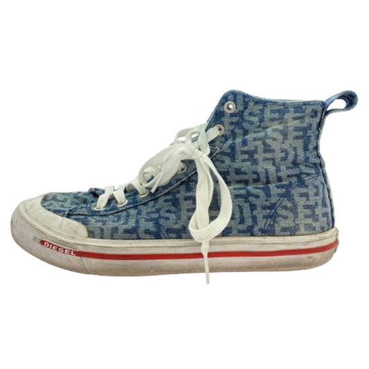 DIESEL ディーゼル F22-06-YUL S-ATHOS MID ハイカット スニーカー インディゴブルー系 26.5cm【中古】