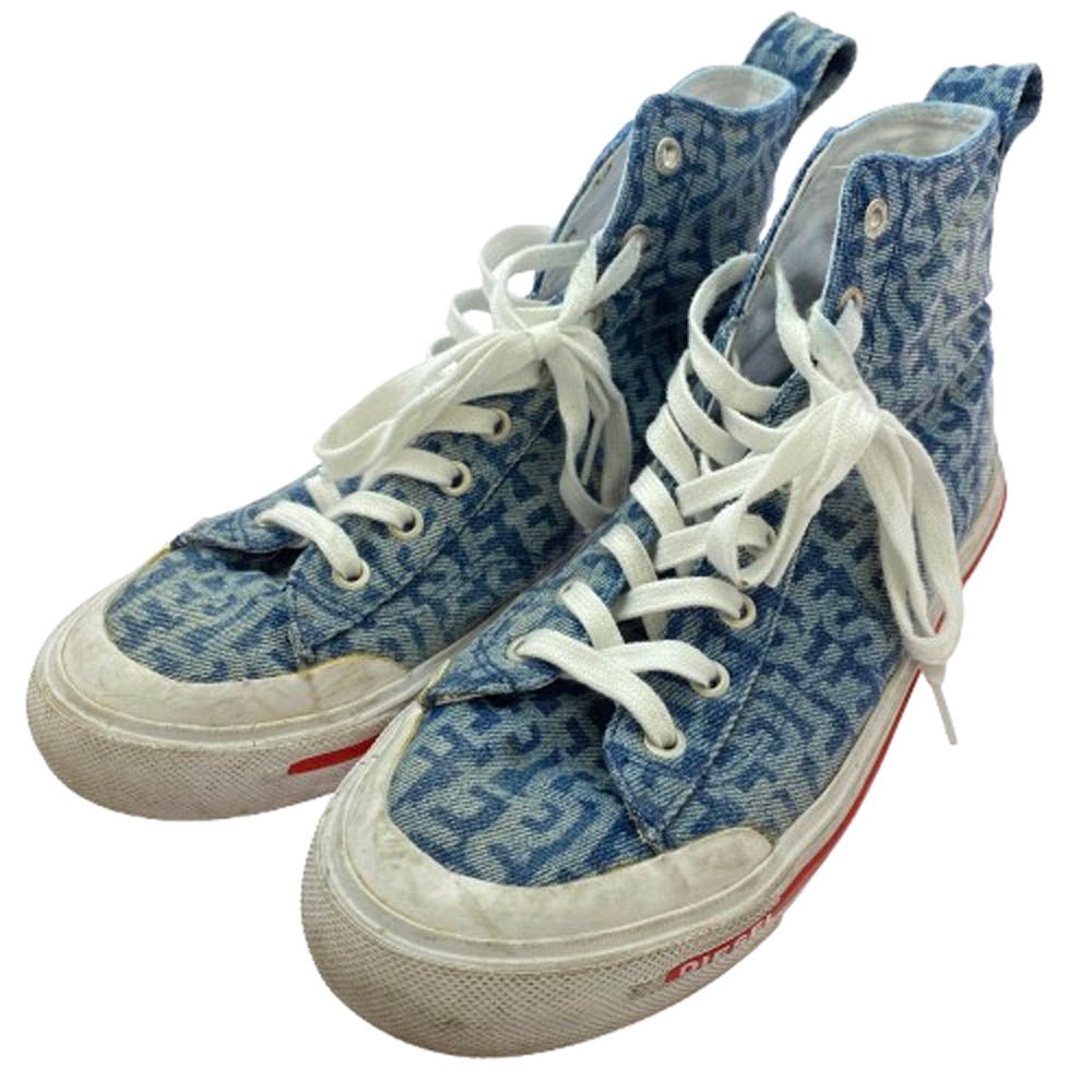 DIESEL ディーゼル F22-06-YUL S-ATHOS MID ハイカット スニーカー インディゴブルー系 26.5cm【中古】