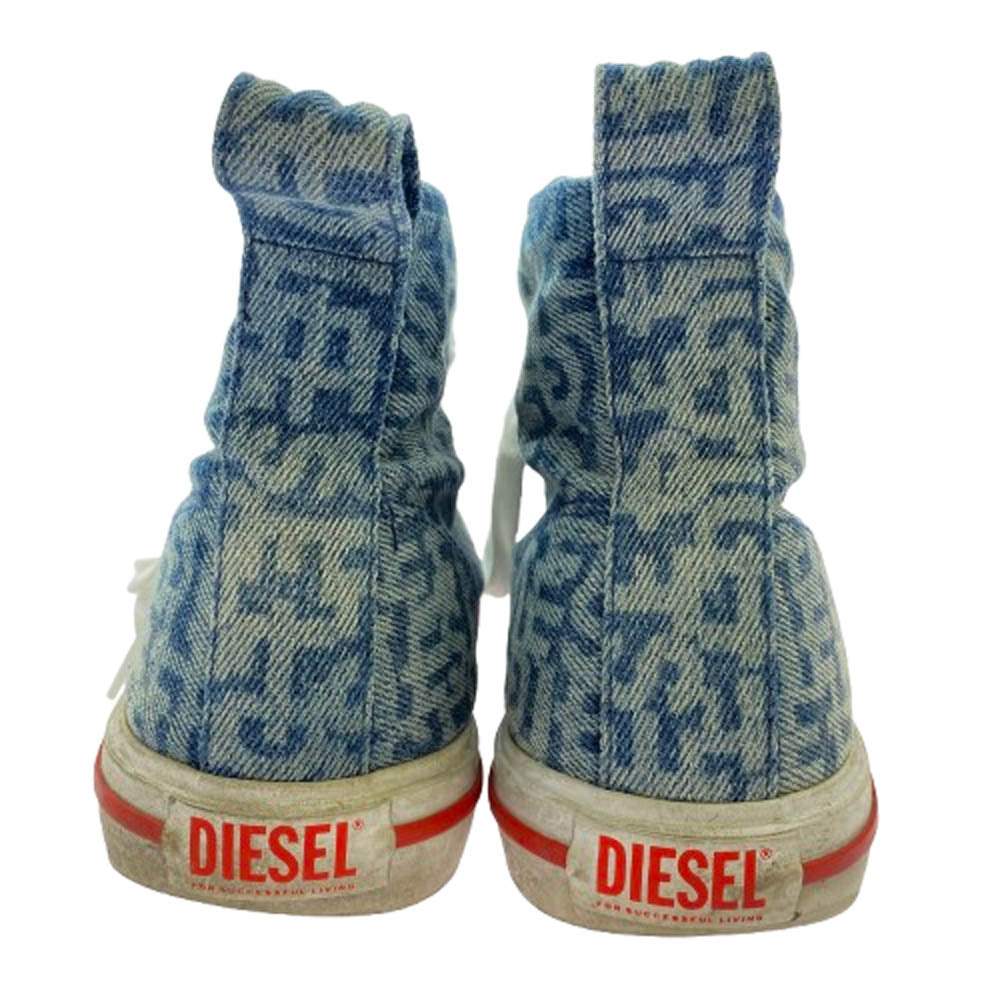 DIESEL ディーゼル F22-06-YUL S-ATHOS MID ハイカット スニーカー インディゴブルー系 26.5cm【中古】