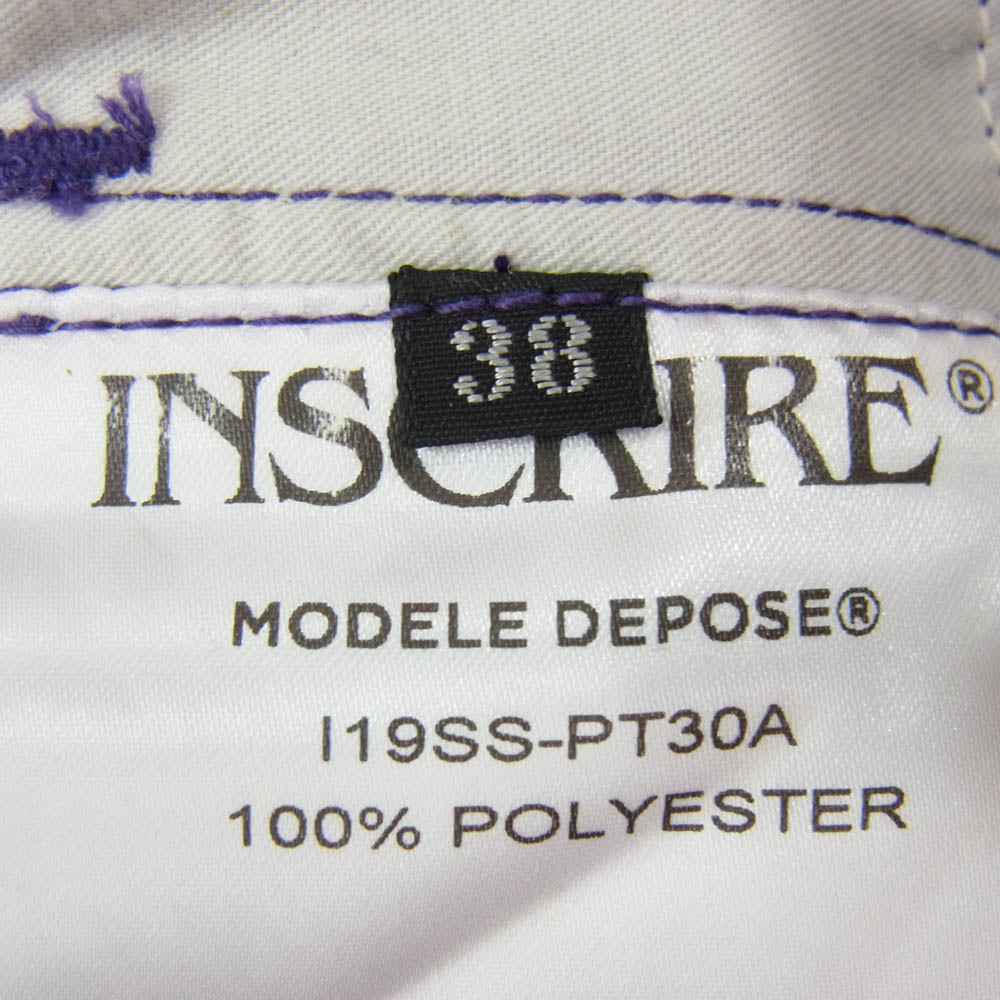 アンスクリア 19SS I19SS-PT30A スタプレスト パンツ パープル系 38【中古】