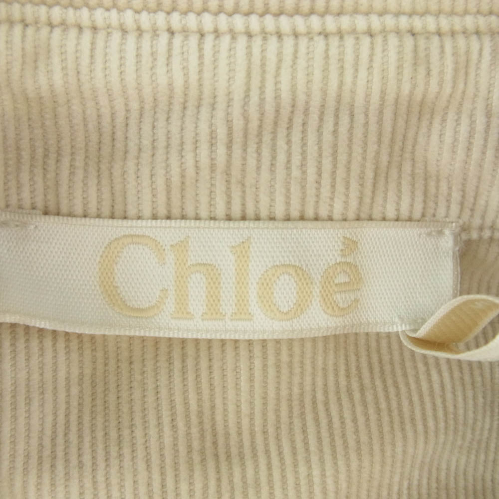 Chloe クロエ 17SDL01-17S091 コーデュロイ オールインワン オフホワイト系 36【中古】
