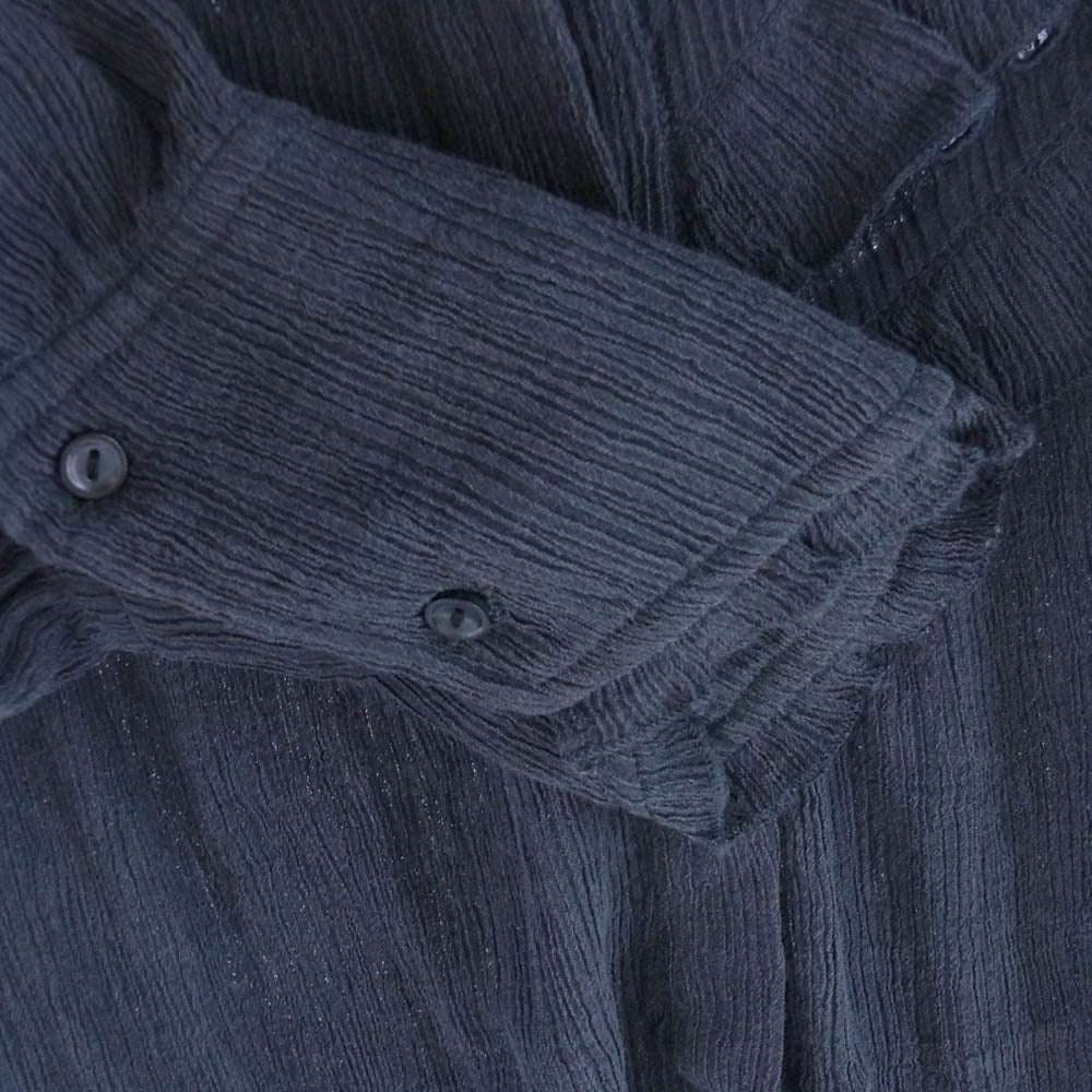 ISABEL MARANT イザベルマラン HT1818-20A048E カットワーク フリル ノーカラー 長袖 ブラウス シャツ グレー系 36【中古】