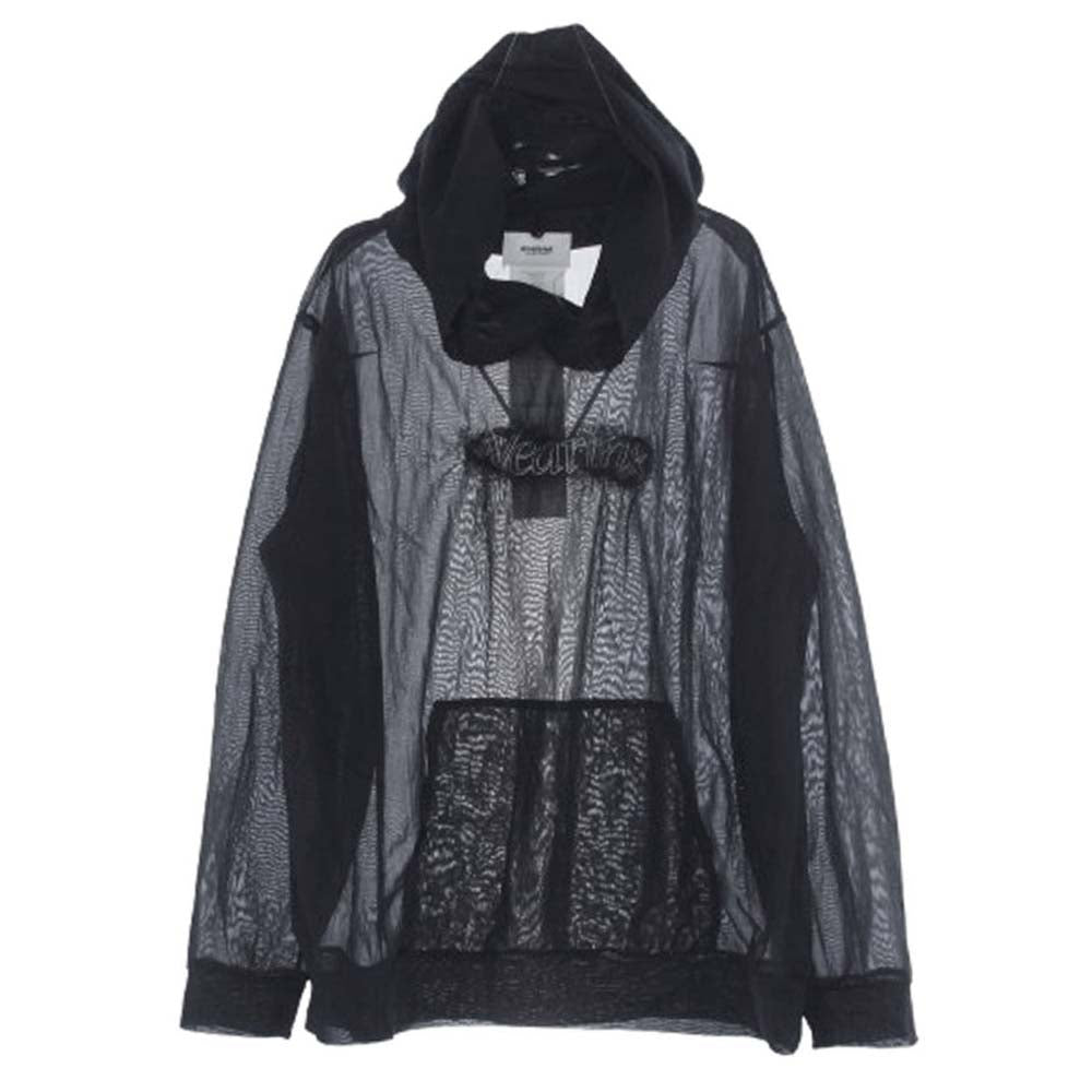 doublet ダブレット 21SS 21SS29CS182 SHEER VEIL HOODIE シースルーベール フーディー パーカー ブラック系 M【中古】