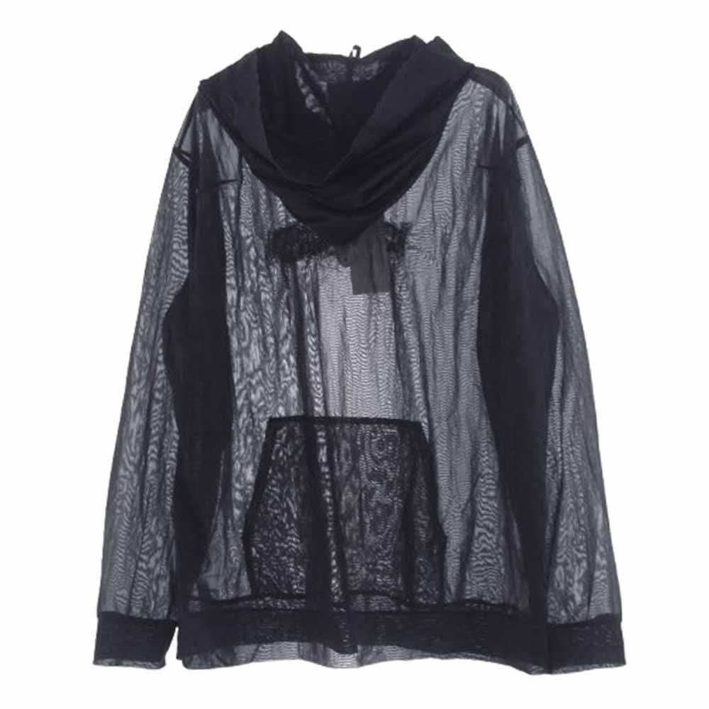 doublet ダブレット 21SS 21SS29CS182 SHEER VEIL HOODIE シースルーベール フーディー パーカー ブラック系 M【中古】