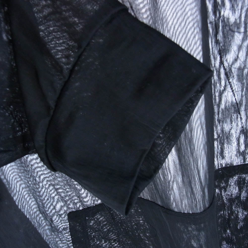 doublet ダブレット 21SS 21SS29CS182 SHEER VEIL HOODIE シースルーベール フーディー パーカー ブラック系 M【中古】