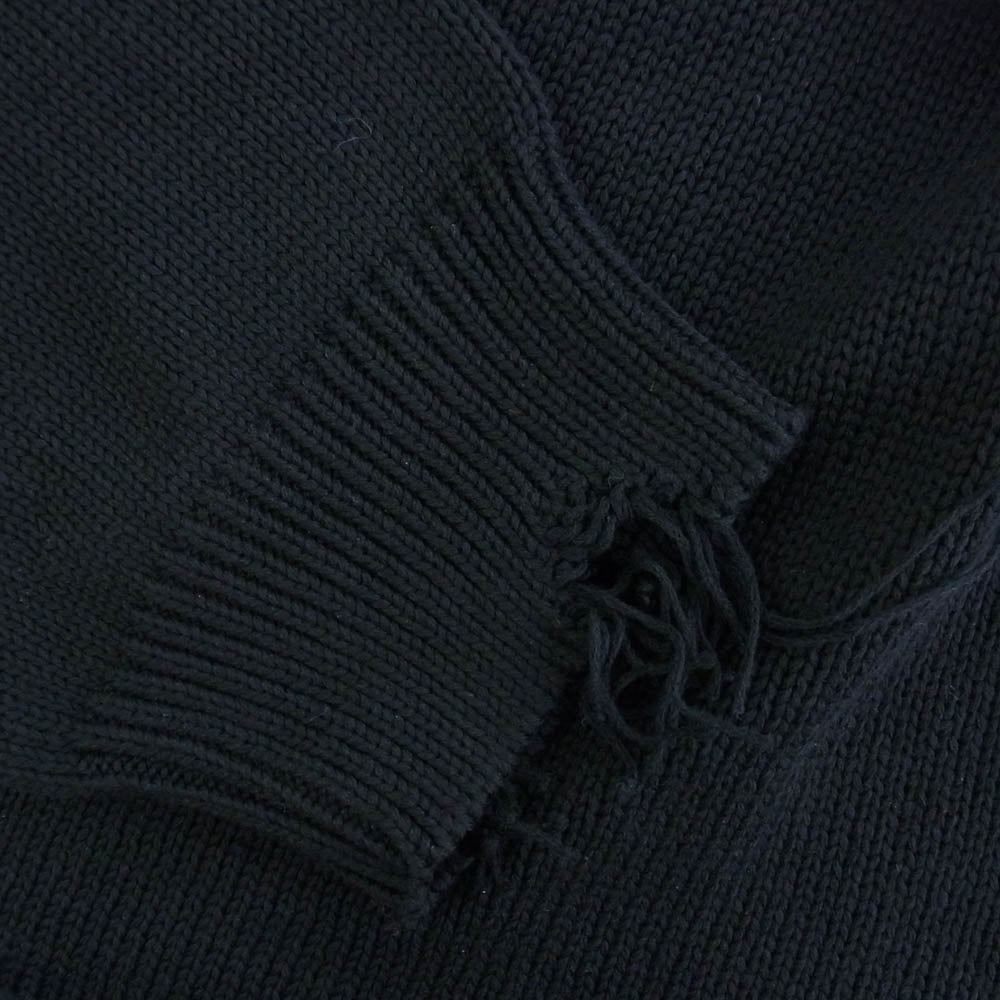 doublet ダブレット 24SS 24SS44KN147 2WAY SLEEVE SWEATER 2WAYスリーブ セーター ダメージ加工 ニット ブラック系 S【中古】