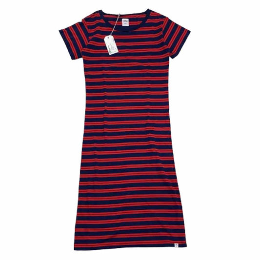 BEDWIN & THE HEARTBREAKERS ベドウィンアンドザハートブレイカーズ 17SL8010 DIANA S/S BORDER DRESS ダイアナ 半袖 ボーダー カットソー ワンピ－ス レッド系 ネイビー系【美品】【中古】