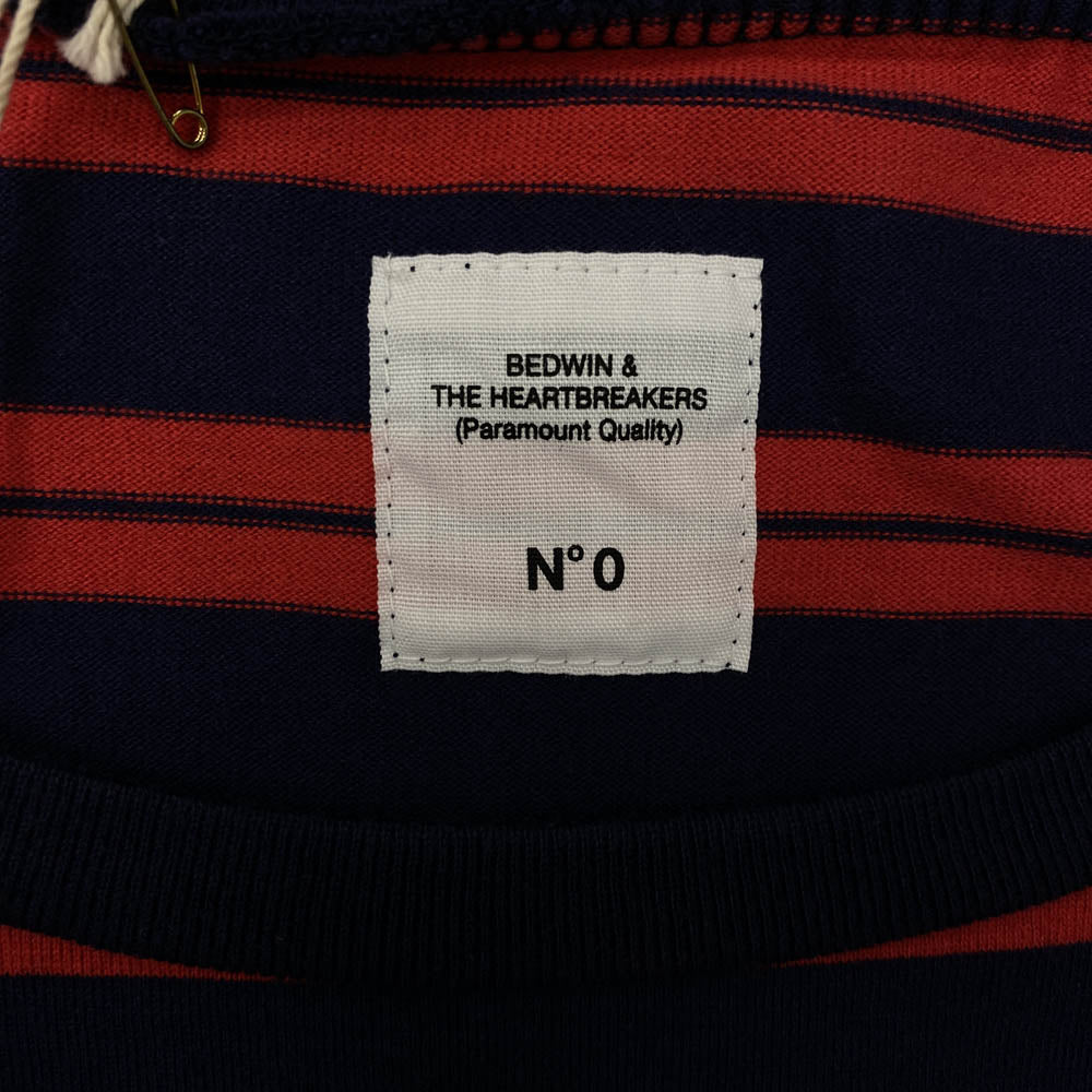 BEDWIN & THE HEARTBREAKERS ベドウィンアンドザハートブレイカーズ 17SL8010 DIANA S/S BORDER DRESS ダイアナ 半袖 ボーダー カットソー ワンピ－ス レッド系 ネイビー系【美品】【中古】