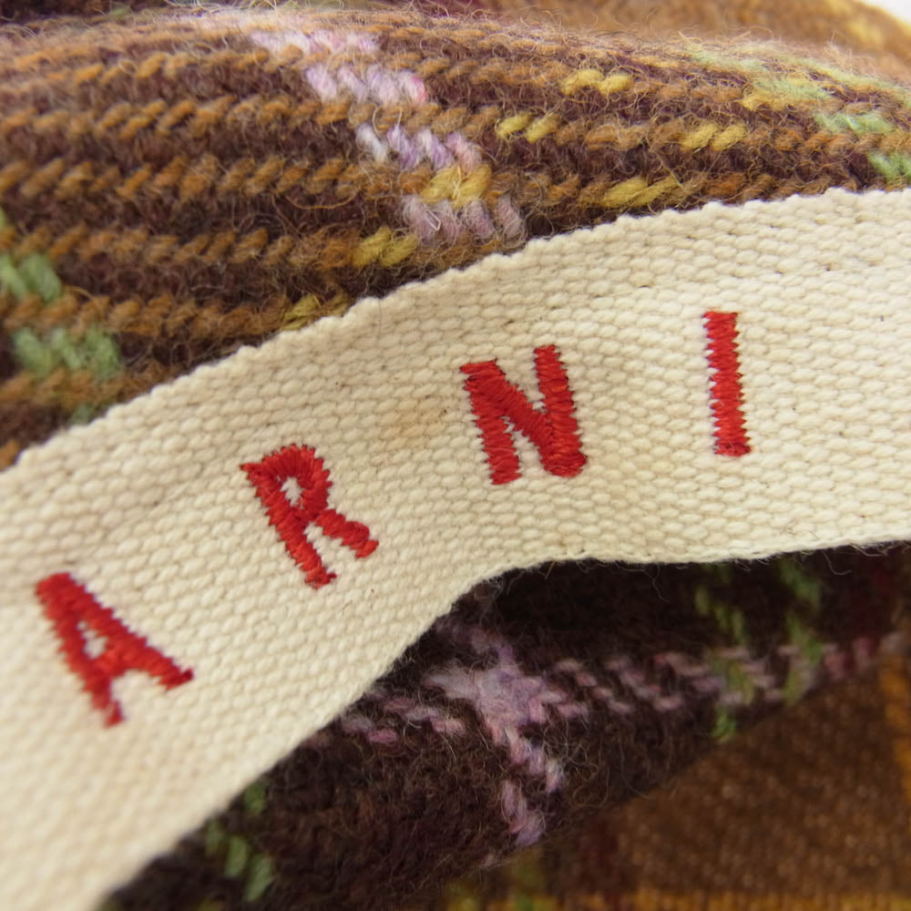 MARNI マルニ ツイード バケットハット 帽子 ブラウン系 58【中古】