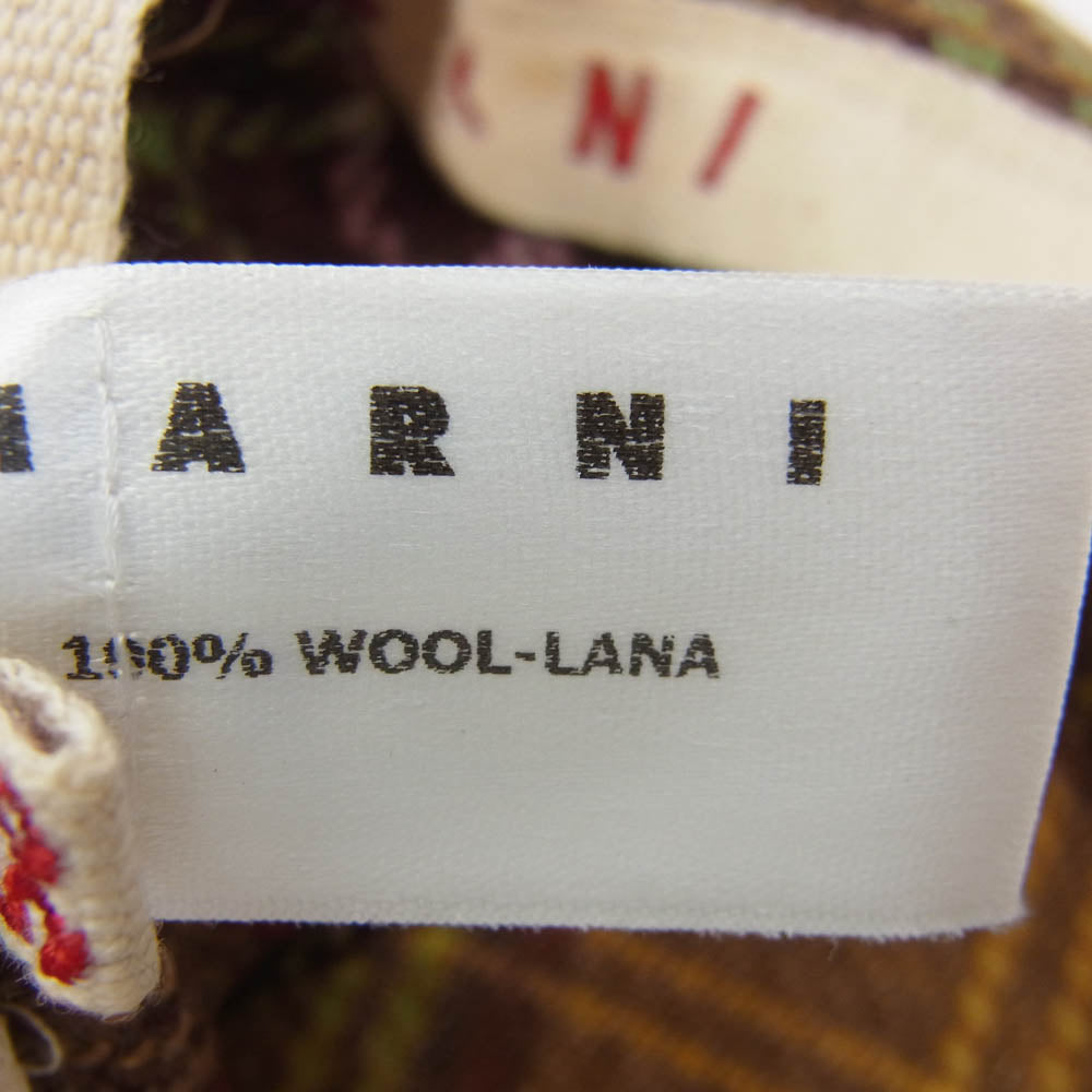MARNI マルニ ツイード バケットハット 帽子 ブラウン系 58【中古】