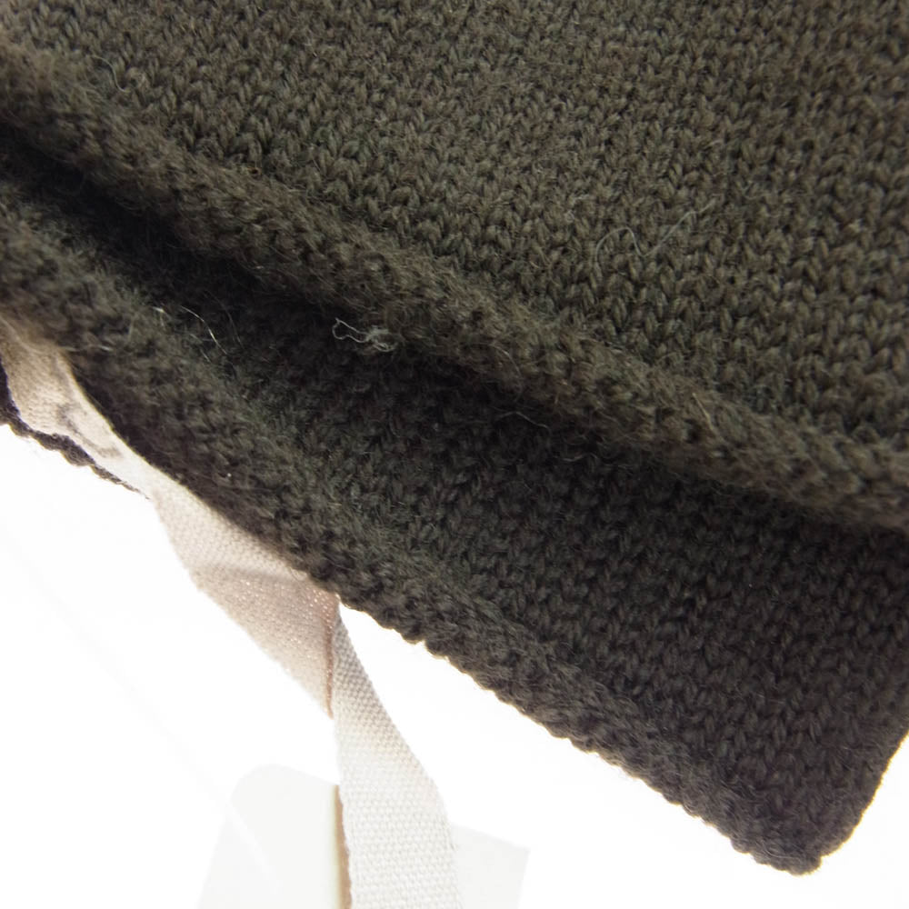 Rick Owens リックオウエンス ロング ニット グローブ 手袋 ダークブラウン系【美品】【中古】