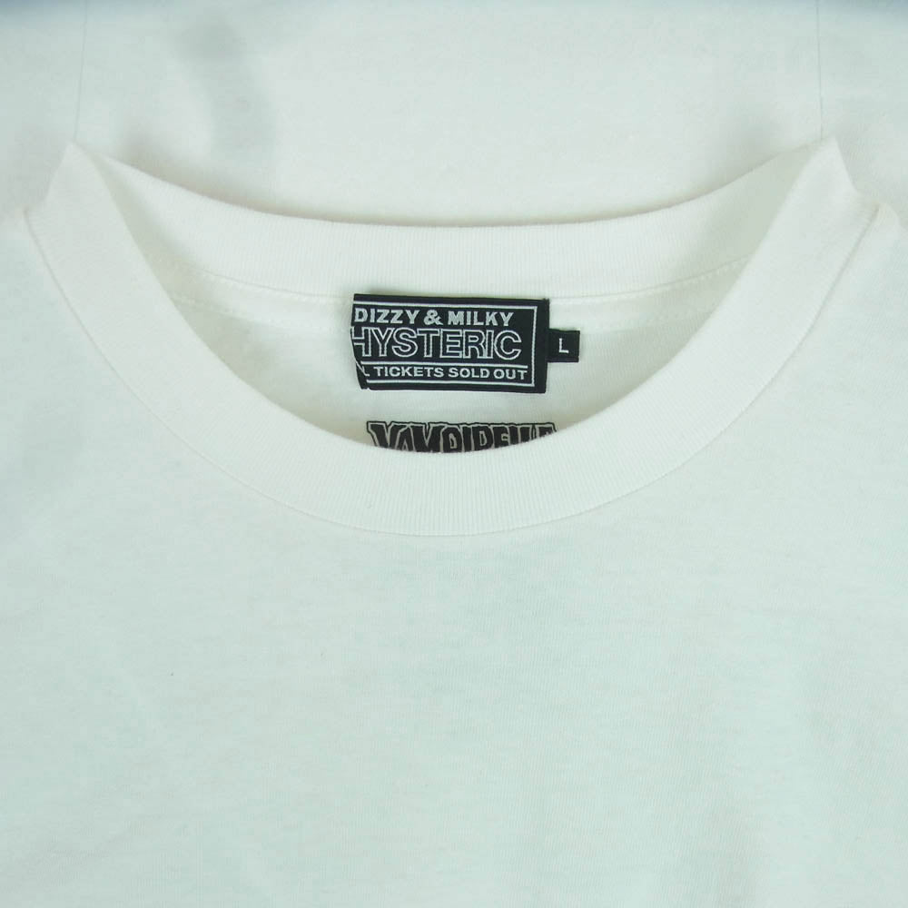 HYSTERIC GLAMOUR ヒステリックグラマー 02251CT45 VAMPIRELLA BLOOD OF HYSTERIC ヴァンピレラ 半袖Ｔシャツ ホワイト系 L【中古】