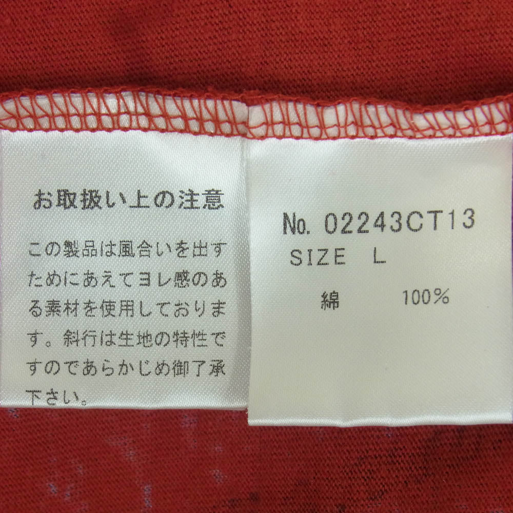 HYSTERIC GLAMOUR ヒステリックグラマー 02243CT13 THE ROLLING STONES GIRL&TONGUE ローリング ストーンズ 半袖 Tシャツ レッド系 ブルー系 L【中古】