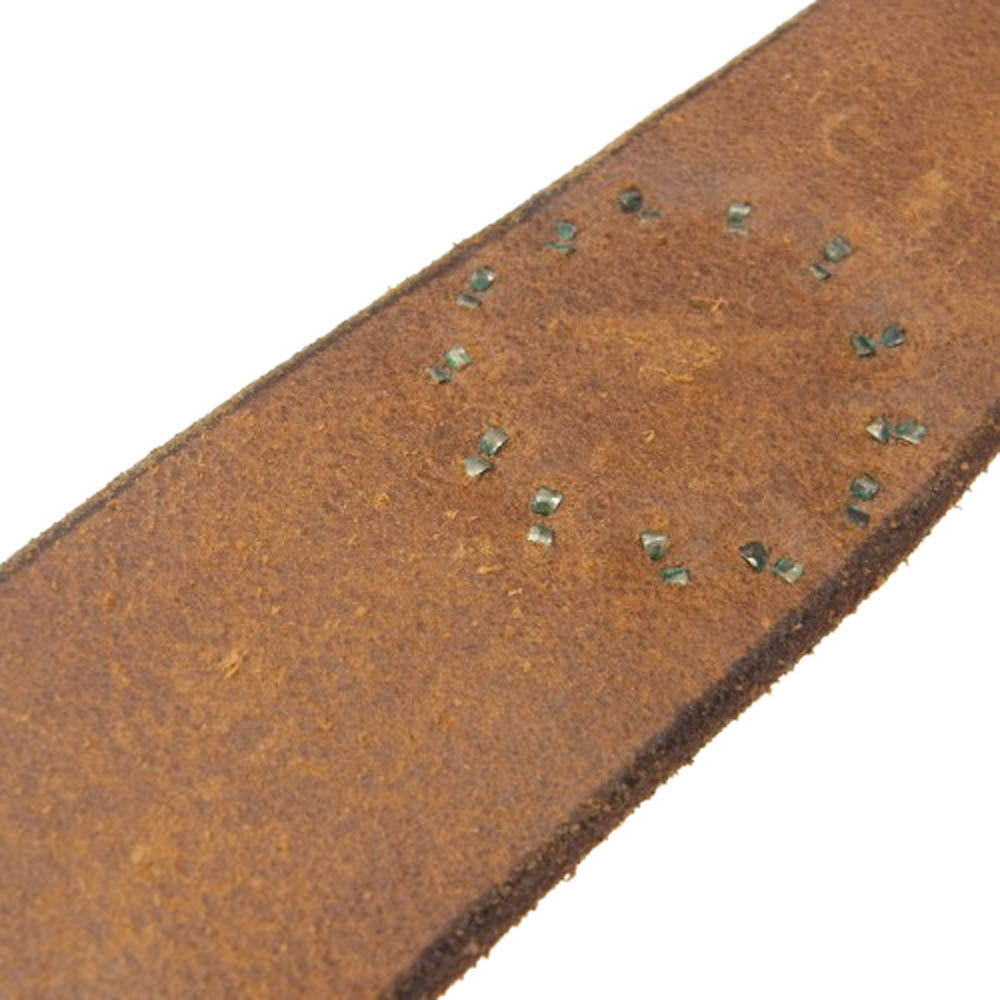 HYSTERIC GLAMOUR ヒステリックグラマー 02172QE03380 USA製 OLD STUD HANDMADE レザー スタッズ ベルト ブラウン系 M【中古】