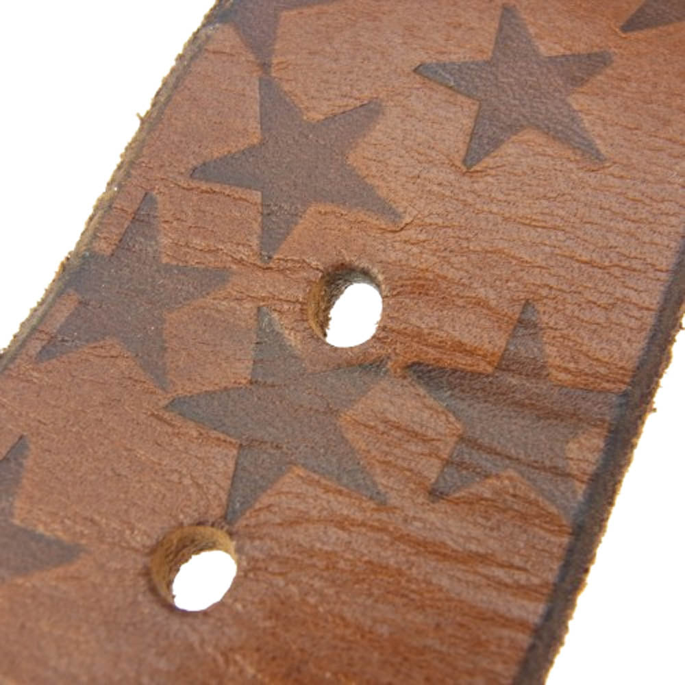 HYSTERIC GLAMOUR ヒステリックグラマー 02172QE03380 USA製 OLD STUD HANDMADE レザー スタッズ ベルト ブラウン系 M【中古】