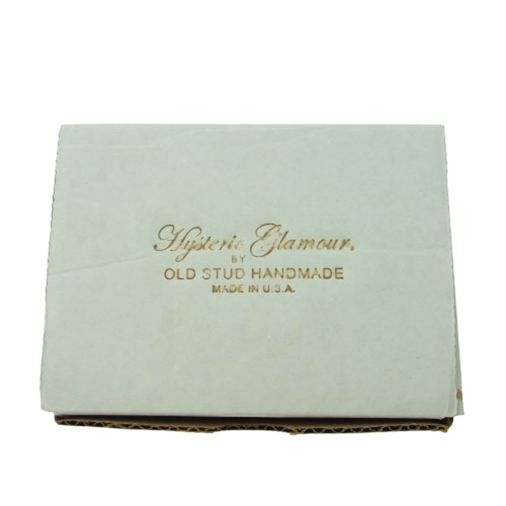 HYSTERIC GLAMOUR ヒステリックグラマー 02172QE03380 USA製 OLD STUD HANDMADE レザー スタッズ ベルト ブラウン系 M【中古】