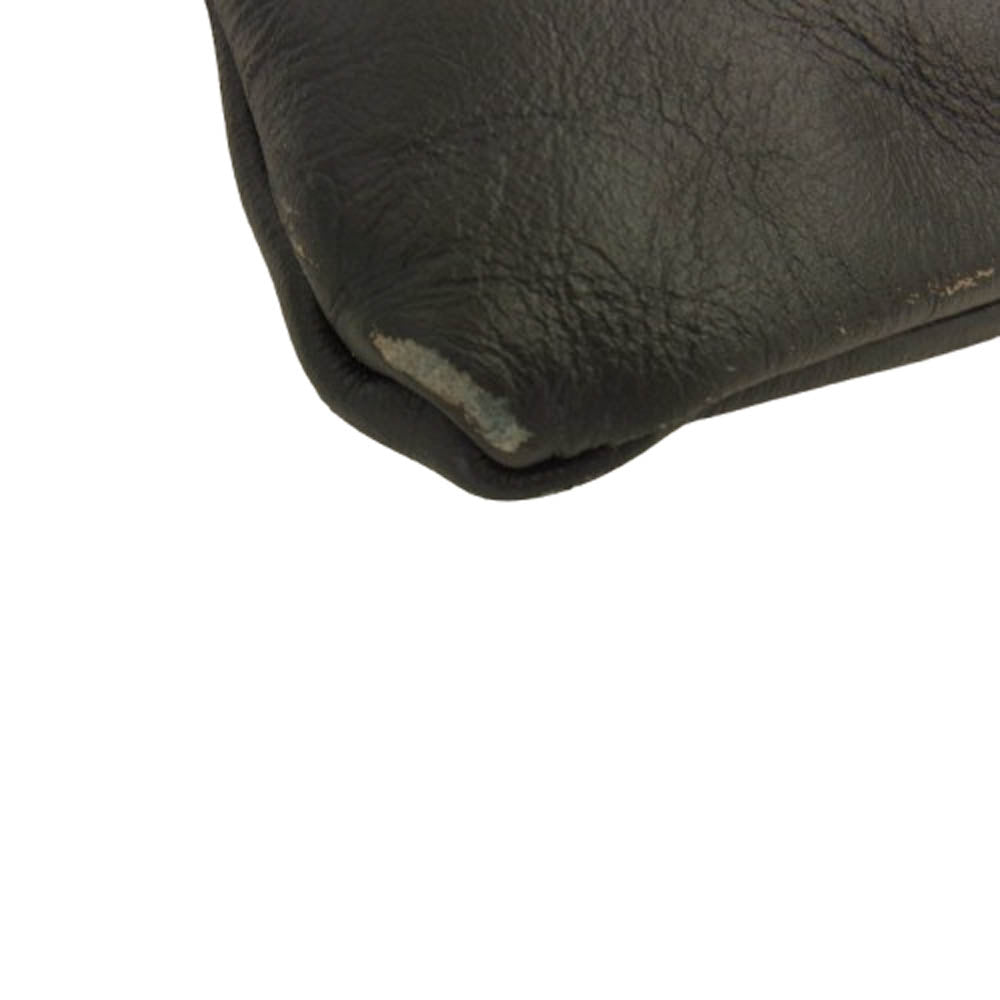 COMME des GARCONS コムデギャルソン KO-K001 × Lewis Leathers ルイスレザー LIVE FREE WITH STRONG WILL 青山限定 レザー トートバッグ ブラック系【中古】