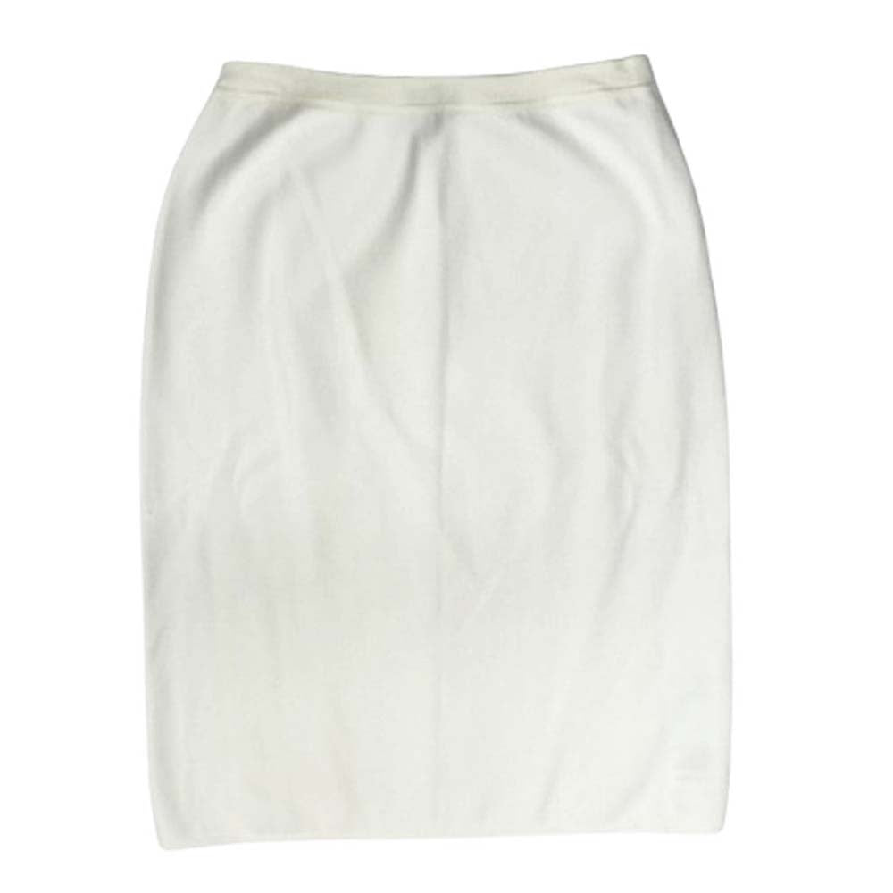 GIORGIO ARMANI ジョルジオアルマーニ ホワイト タイト スカート ホワイト系 46【中古】