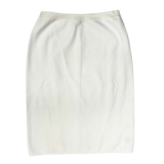 GIORGIO ARMANI ジョルジオアルマーニ ホワイト タイト スカート ホワイト系 46【中古】