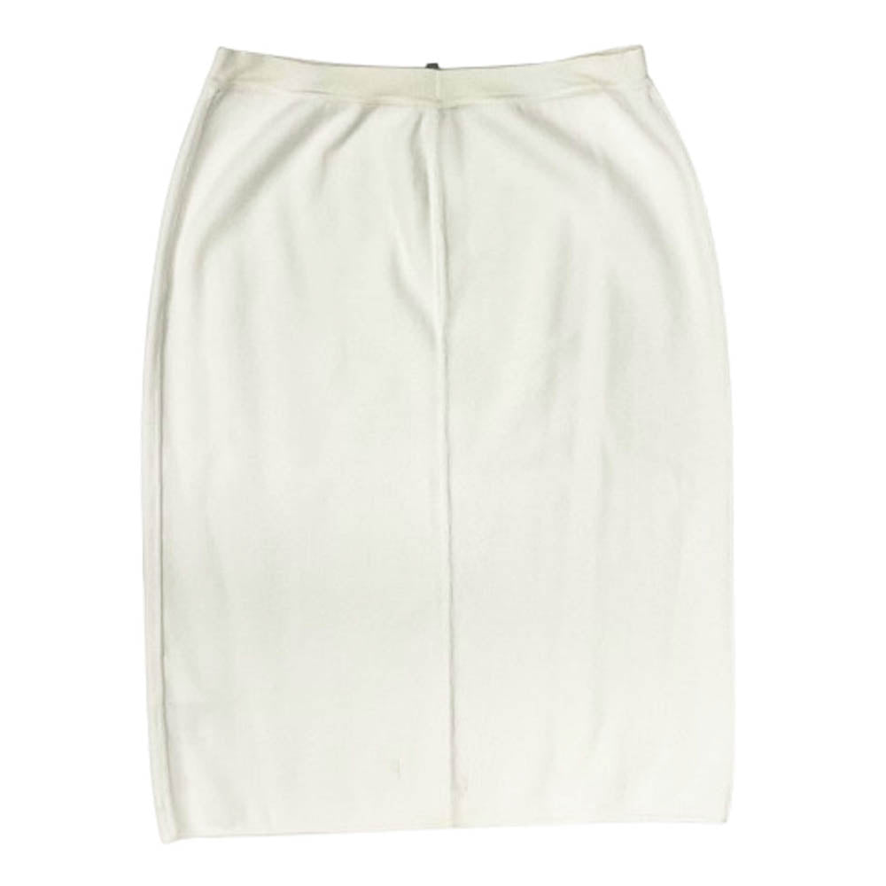 GIORGIO ARMANI ジョルジオアルマーニ ホワイト タイト スカート ホワイト系 46【中古】