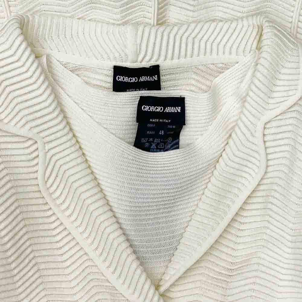 GIORGIO ARMANI ジョルジオアルマーニ アンサンブル カーディガン カットソー 2P 2ピース ホワイト系 48【中古】
