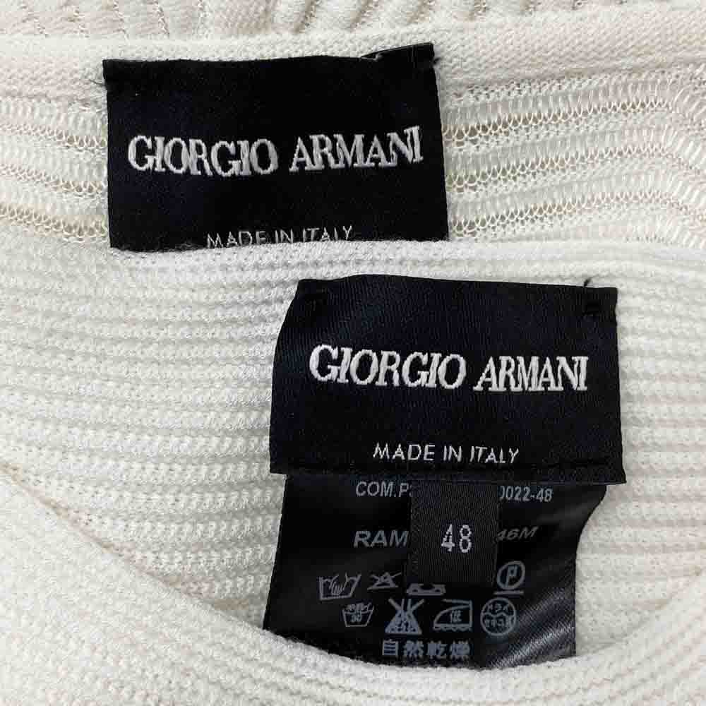 GIORGIO ARMANI ジョルジオアルマーニ アンサンブル カーディガン カットソー 2P 2ピース ホワイト系 48【中古】